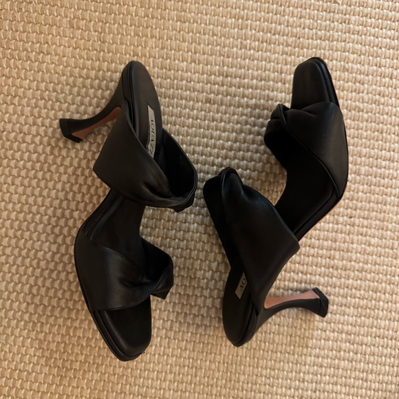 Aquazzura Shoes - Aquazzura Twist Black Sandals 36 EU 75MM